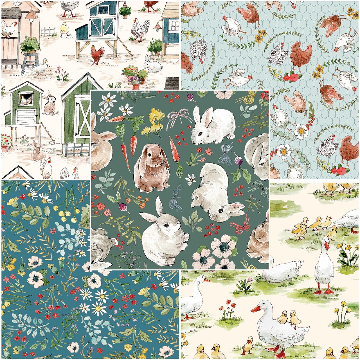 Cottontail Farm from 3 Wishes Fabric