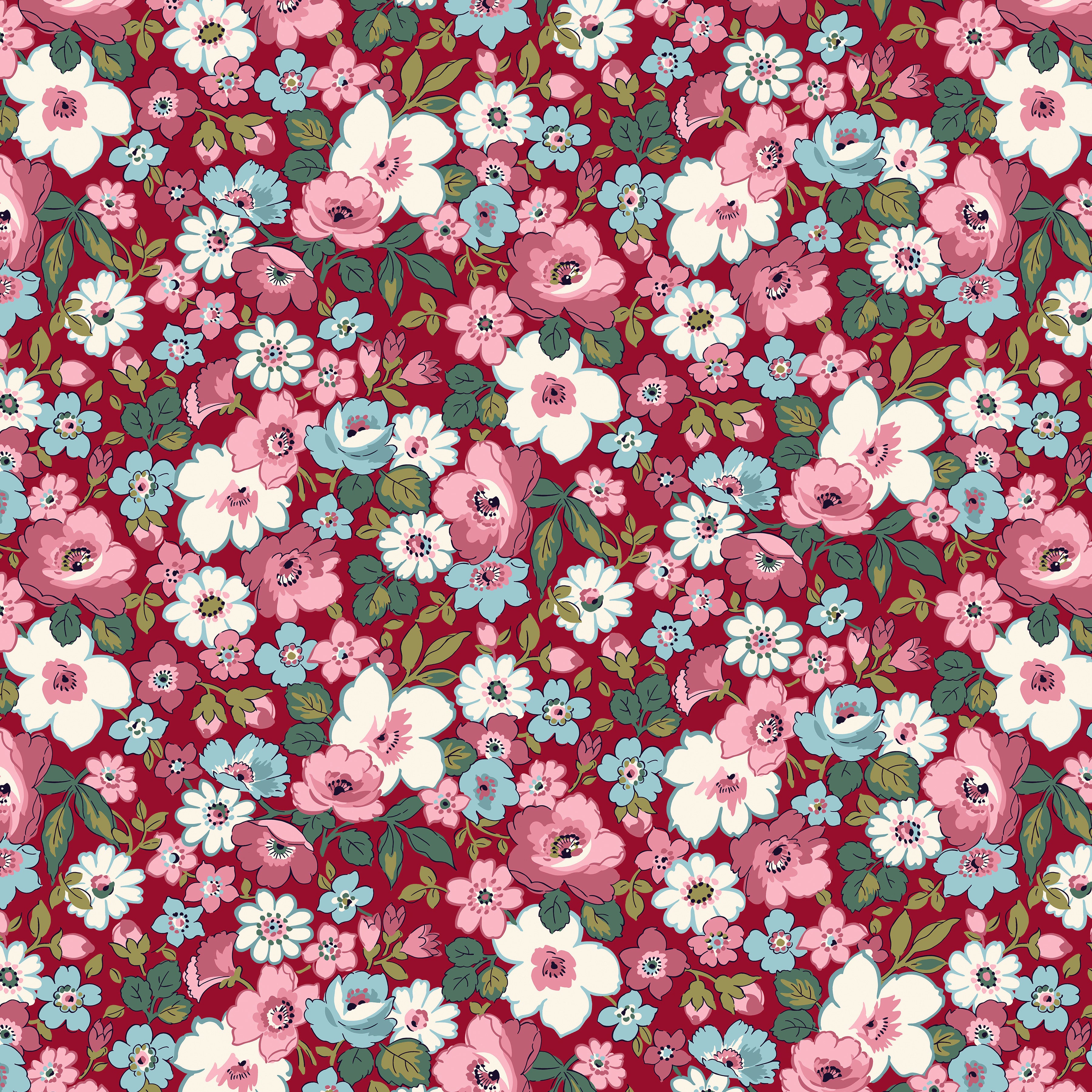Heirloom Collection | Hedgerow Bloom C by Liberty Fabrics for Riley Blake Designs | 016668110C