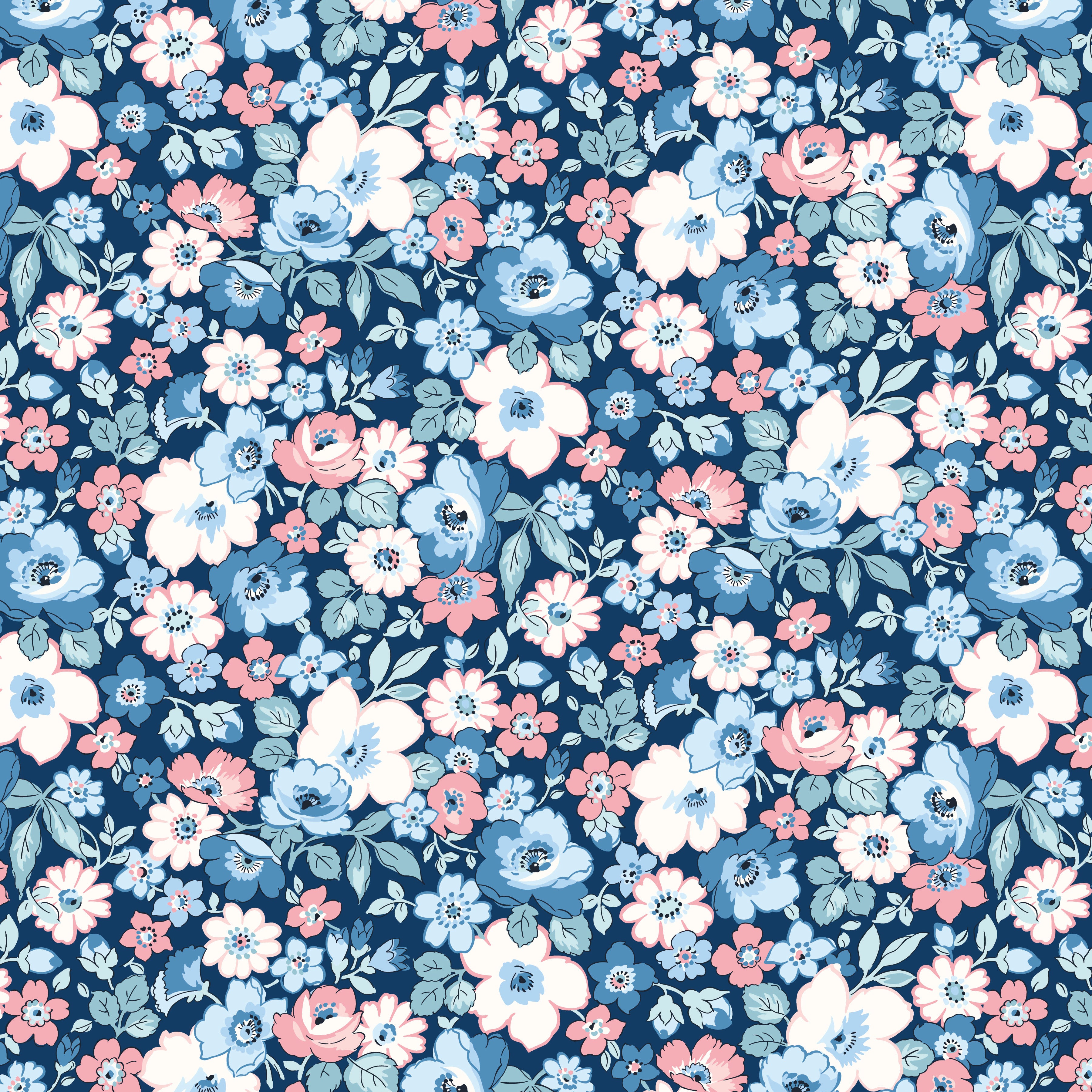 Heirloom Collection | Hedgerow Bloom D by Liberty Fabrics for Riley Blake Designs | 016668110D