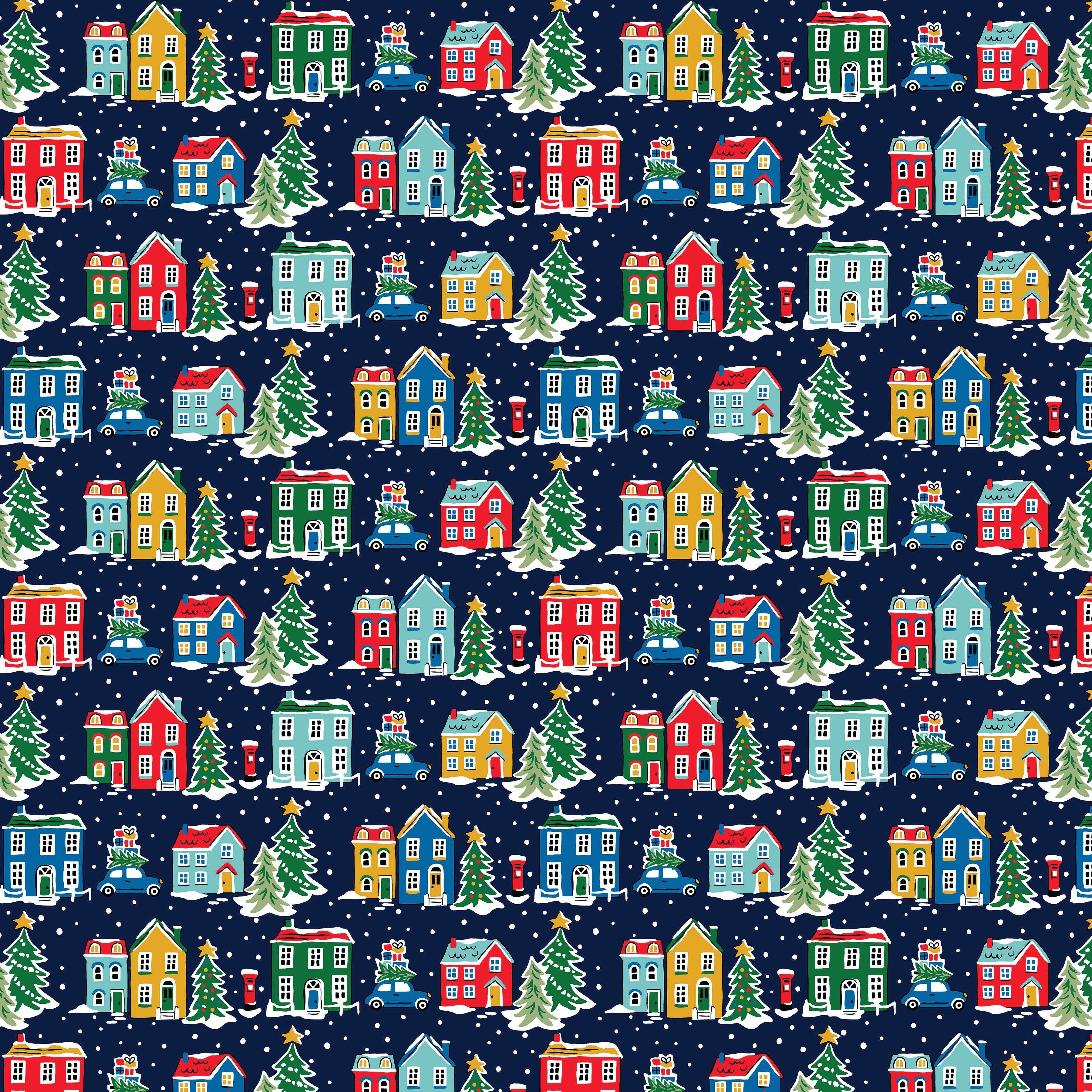 Deck the Halls | Holiday Village B by Liberty Fabrics for Riley Blake | 01666880B