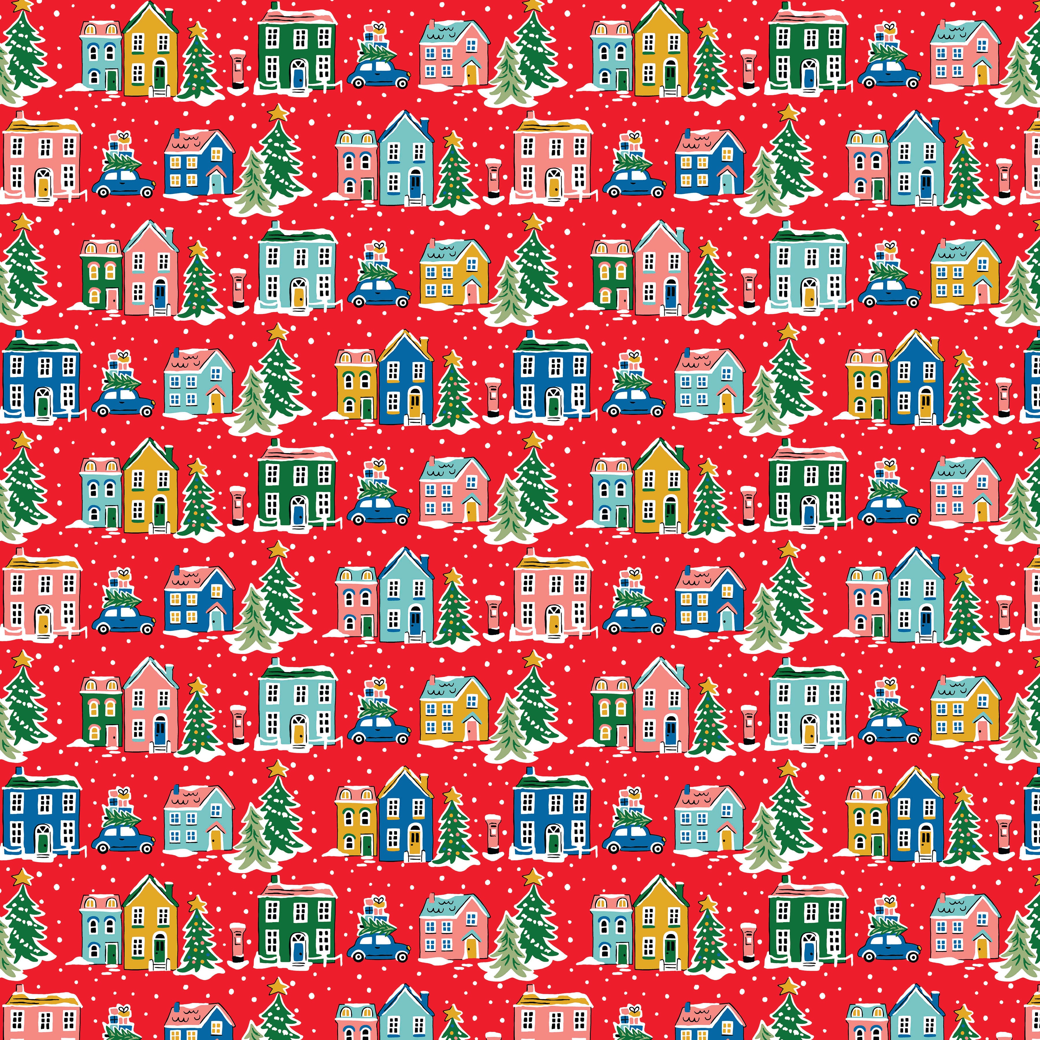 Deck the Halls | Holiday Village C by Liberty Fabrics for Riley Blake | 01666880C