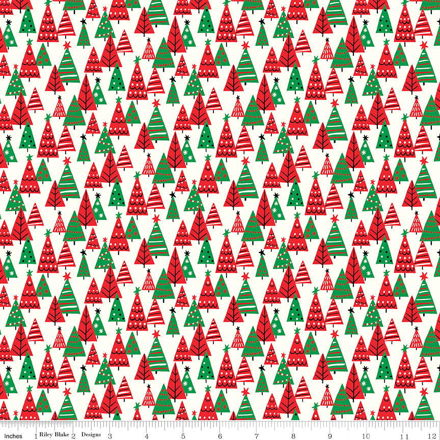 Deck the Halls | Happy Forest C by Liberty Fabrics for Riley Blake | 01666884C