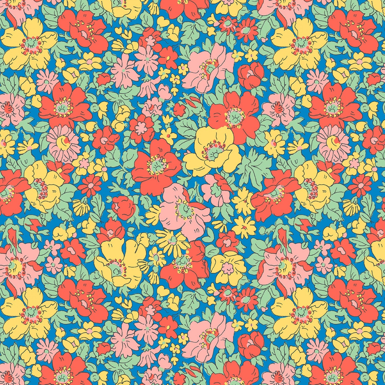 Cosmos Park C | 107" Quilt Backing Fabric by Liberty Fabrics for Riley Blake | 0166W68200C