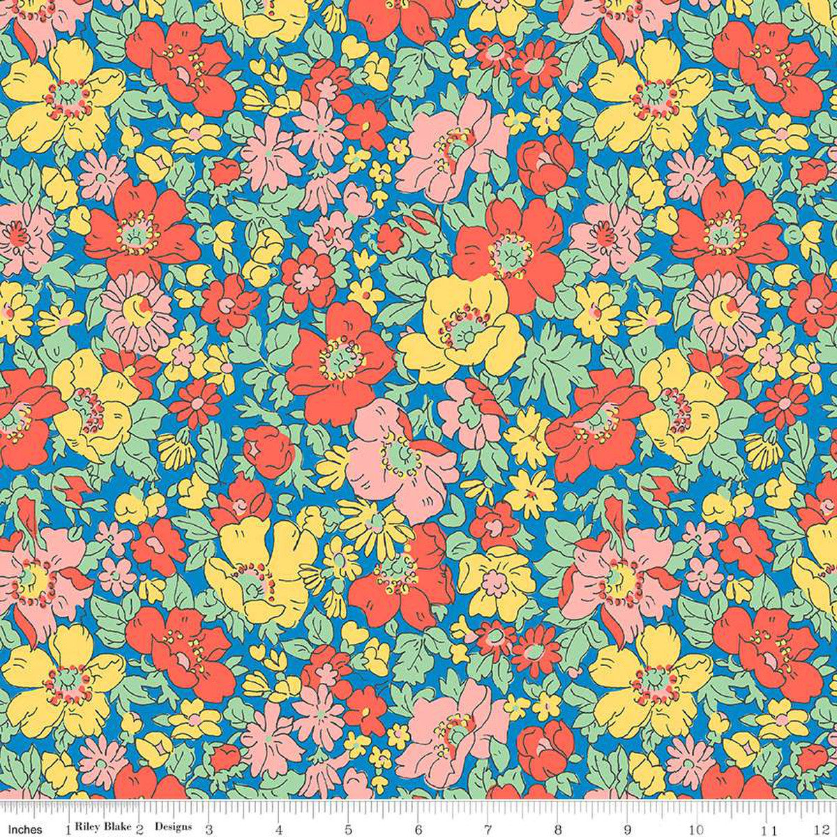 Cosmos Park C | 107" Quilt Backing Fabric by Liberty Fabrics for Riley Blake | 0166W68200C
