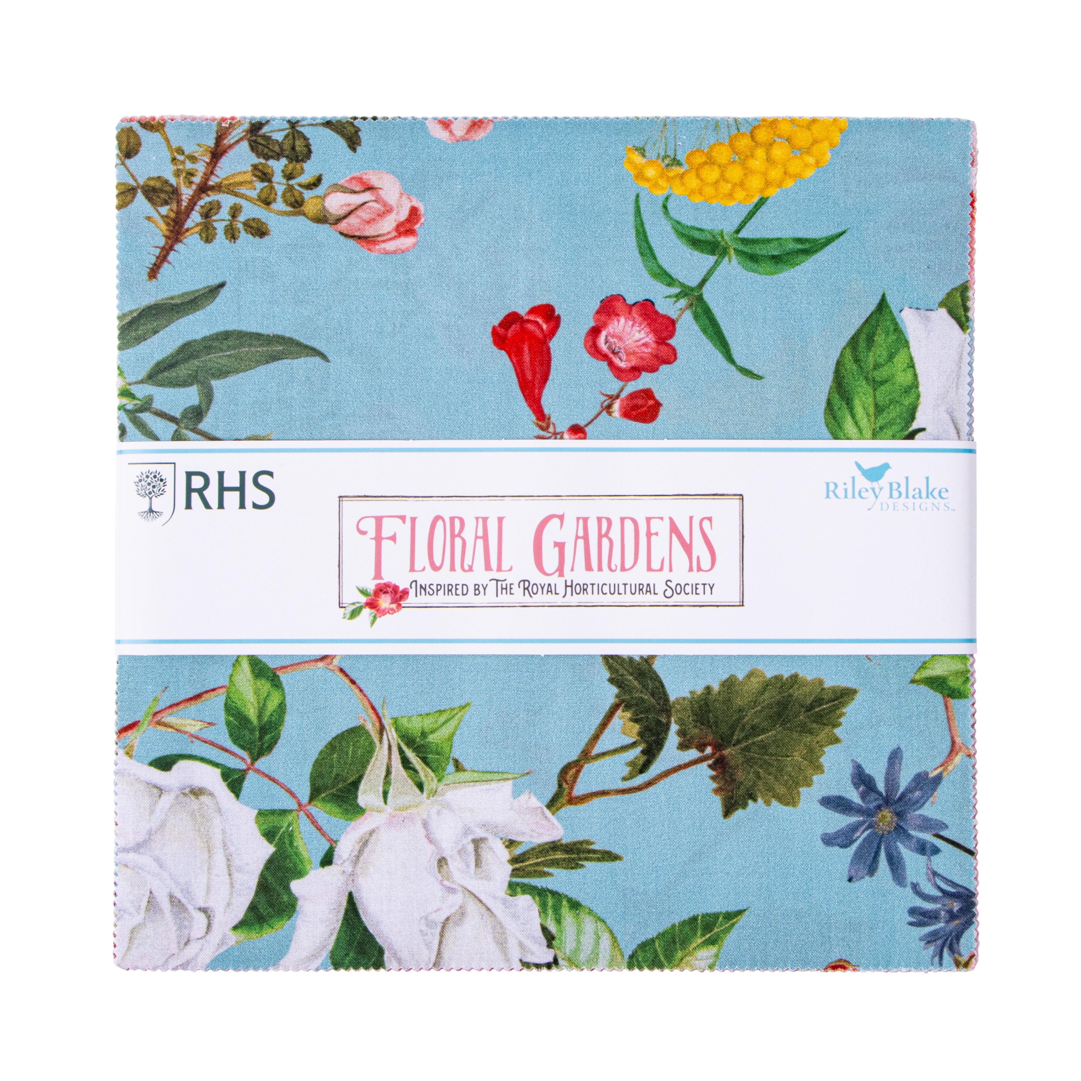 Floral Gardens | 10" Square Pack by Royal Horticultural Society for Riley Blake | 42 pcs