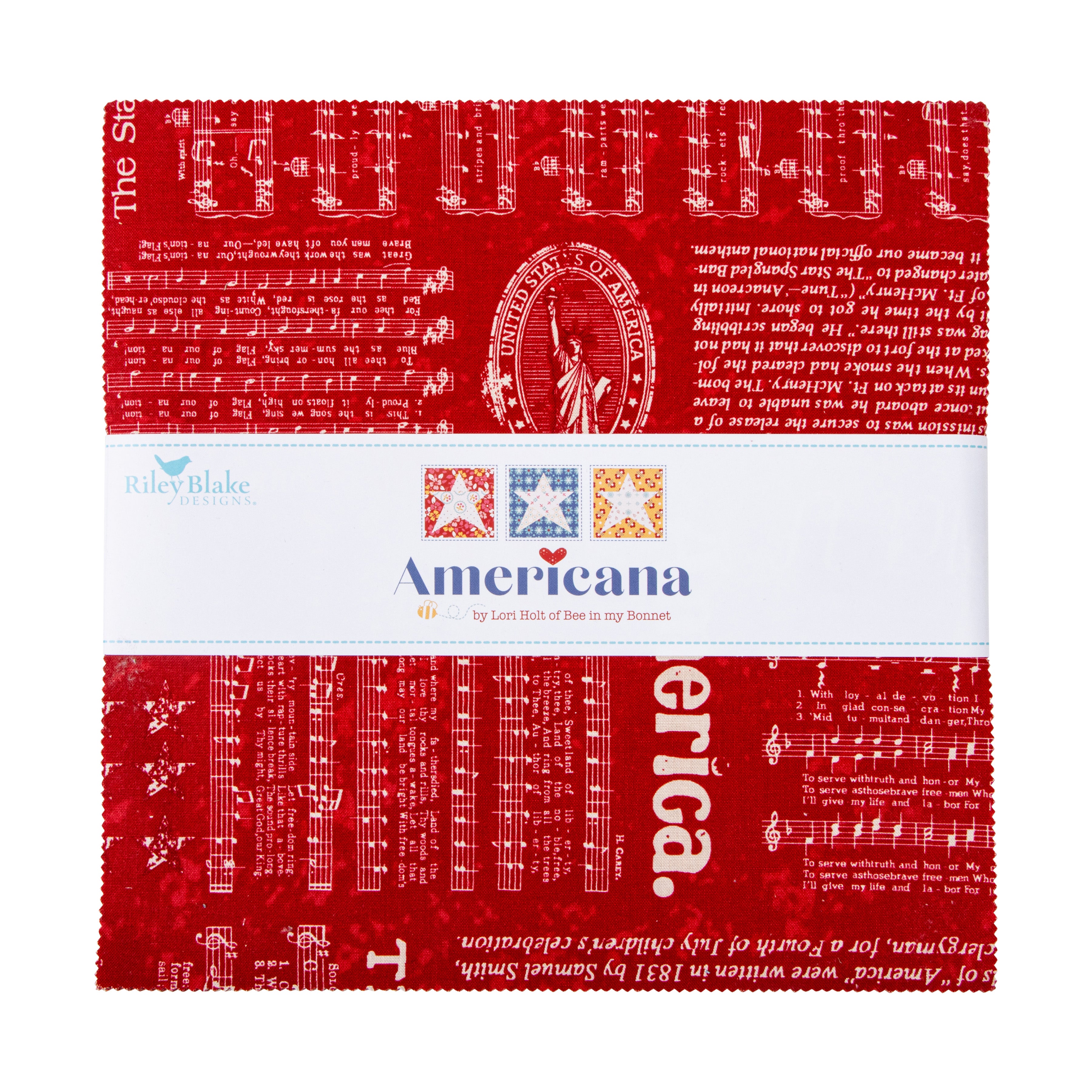 Americana | 10" Square Pack by Lori Holt for Riley Blake | 42 pcs
