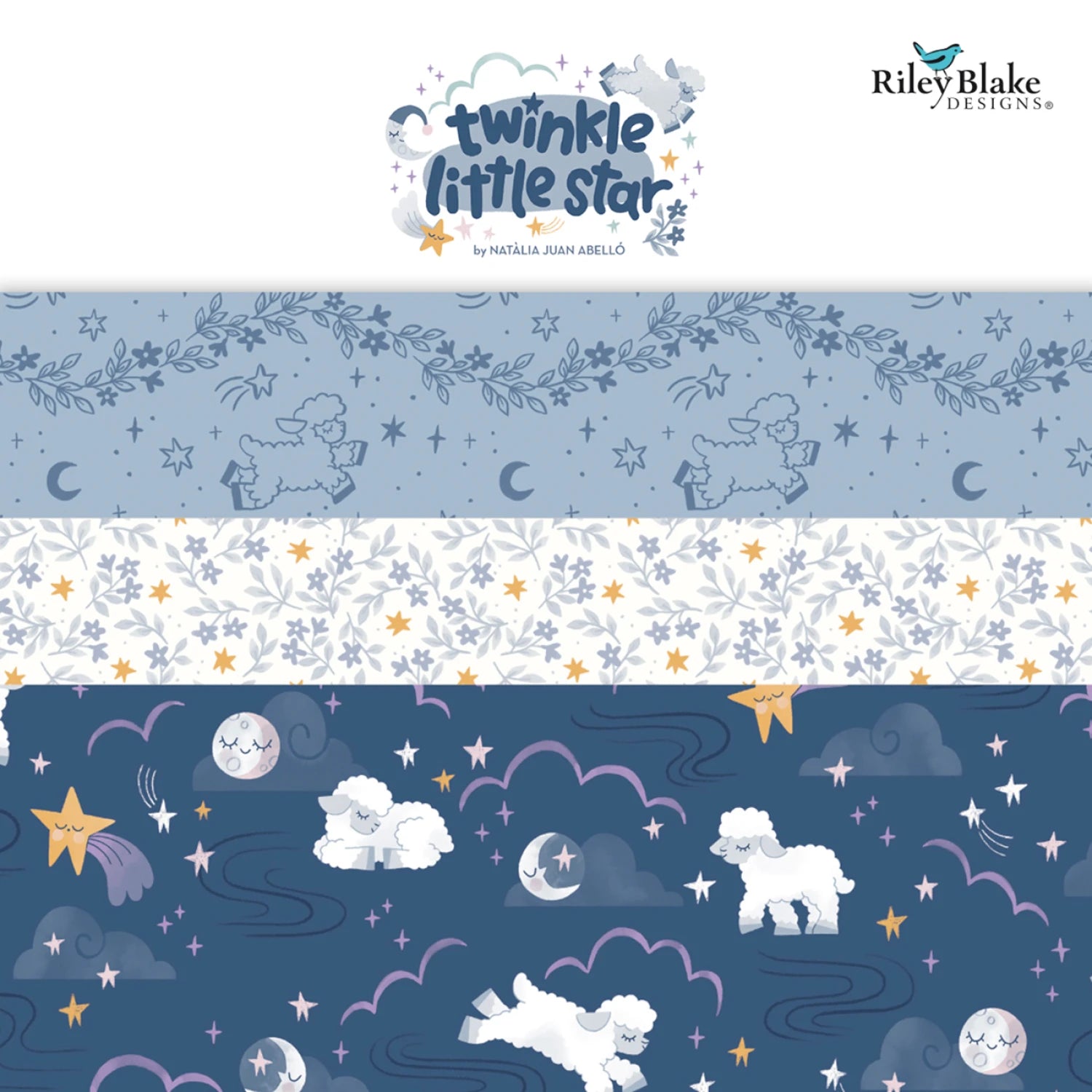 Twinkle Little Star | Main Nighttime by Natàlia Juan Abelló for Riley Blake | C16300-NIGHTTIME
