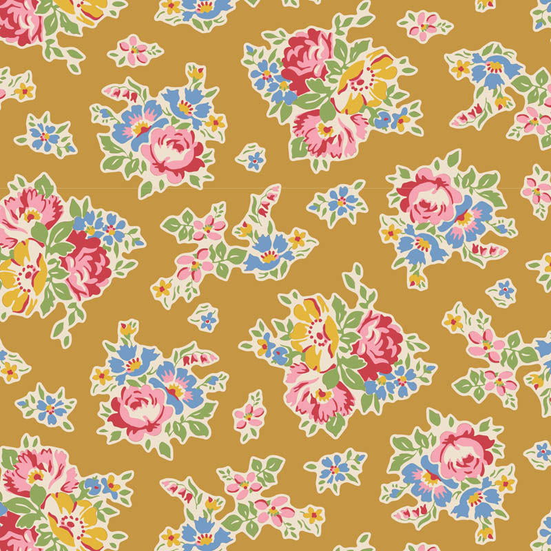 Jubilee | Sue Mustard by Tone Finnanger for Tilda Fabrics | TIL100549