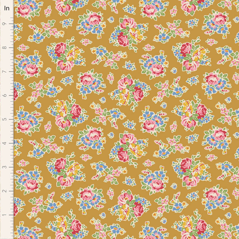 Jubilee | Sue Mustard by Tone Finnanger for Tilda Fabrics | TIL100549