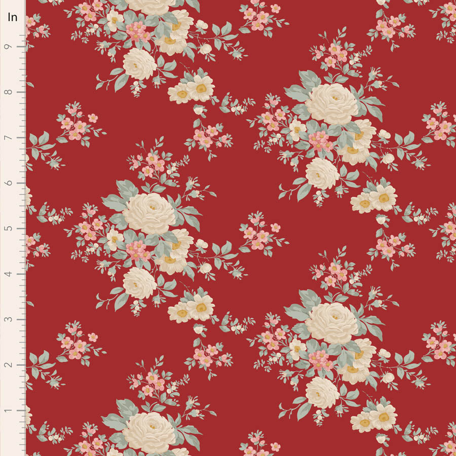 Merry Little Christmas | Carol Burgundy by Tone Finnanger for Tilda Fabrics | TIL100622