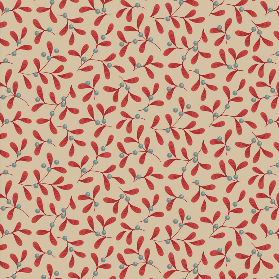 Merry Little Christmas | Mistletoe Red by Tone Finnanger for Tilda Fabrics | TIL100623