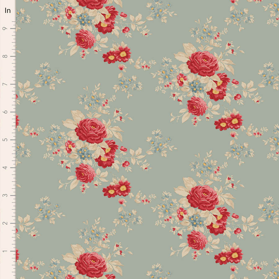 Merry Little Christmas | Fat Quarter Bundle - Duck Egg by Tone Finnanger for Tilda Fabrics | 5 pcs