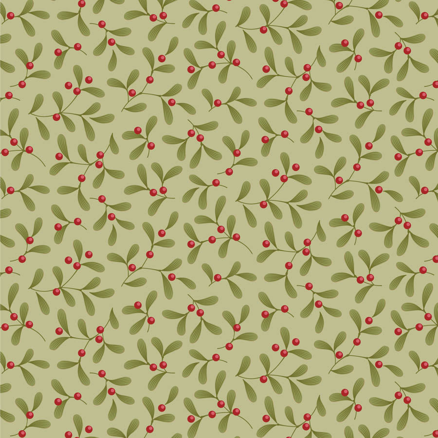 Merry Little Christmas | Mistletoe Pistachio by Tone Finnanger for Tilda Fabrics | TIL100633