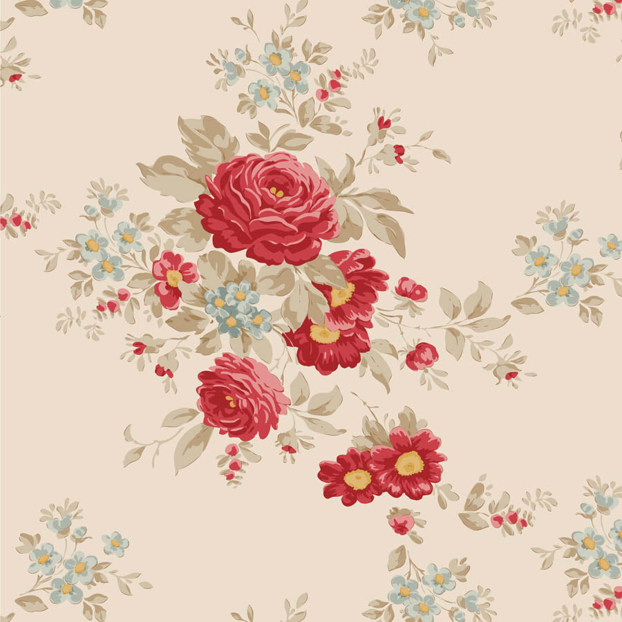 Merry Little Christmas | Carol Cream by Tone Finnanger for Tilda Fabrics | TIL100637
