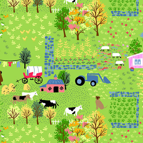 Our Simple Life | The Little Pink Homestead - Grass by Charisma Horton for Andover Fabrics | A-10400-G