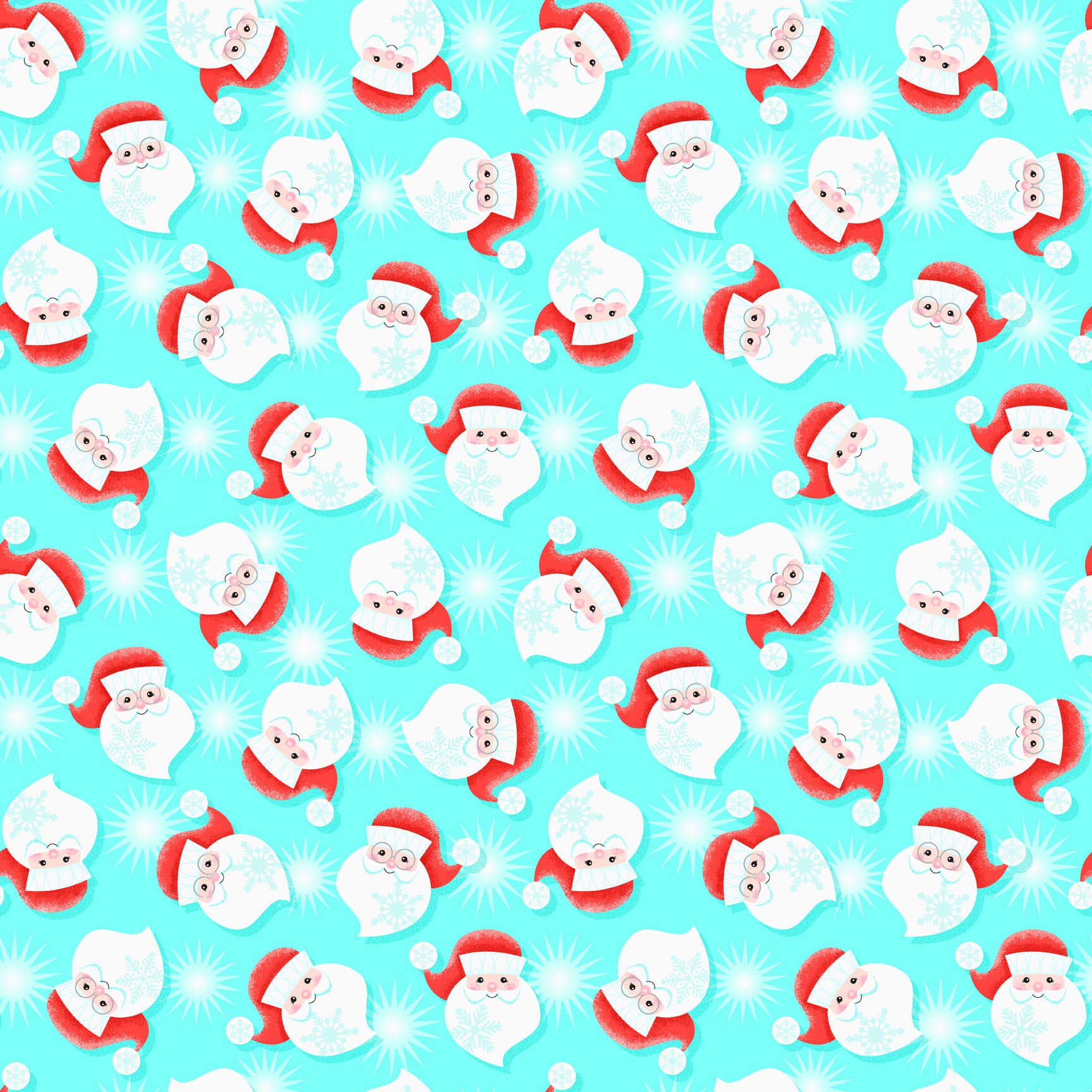 Claus for Celebration! | 10" Square Pack by Patrick Lose for Northcott | 42 pcs