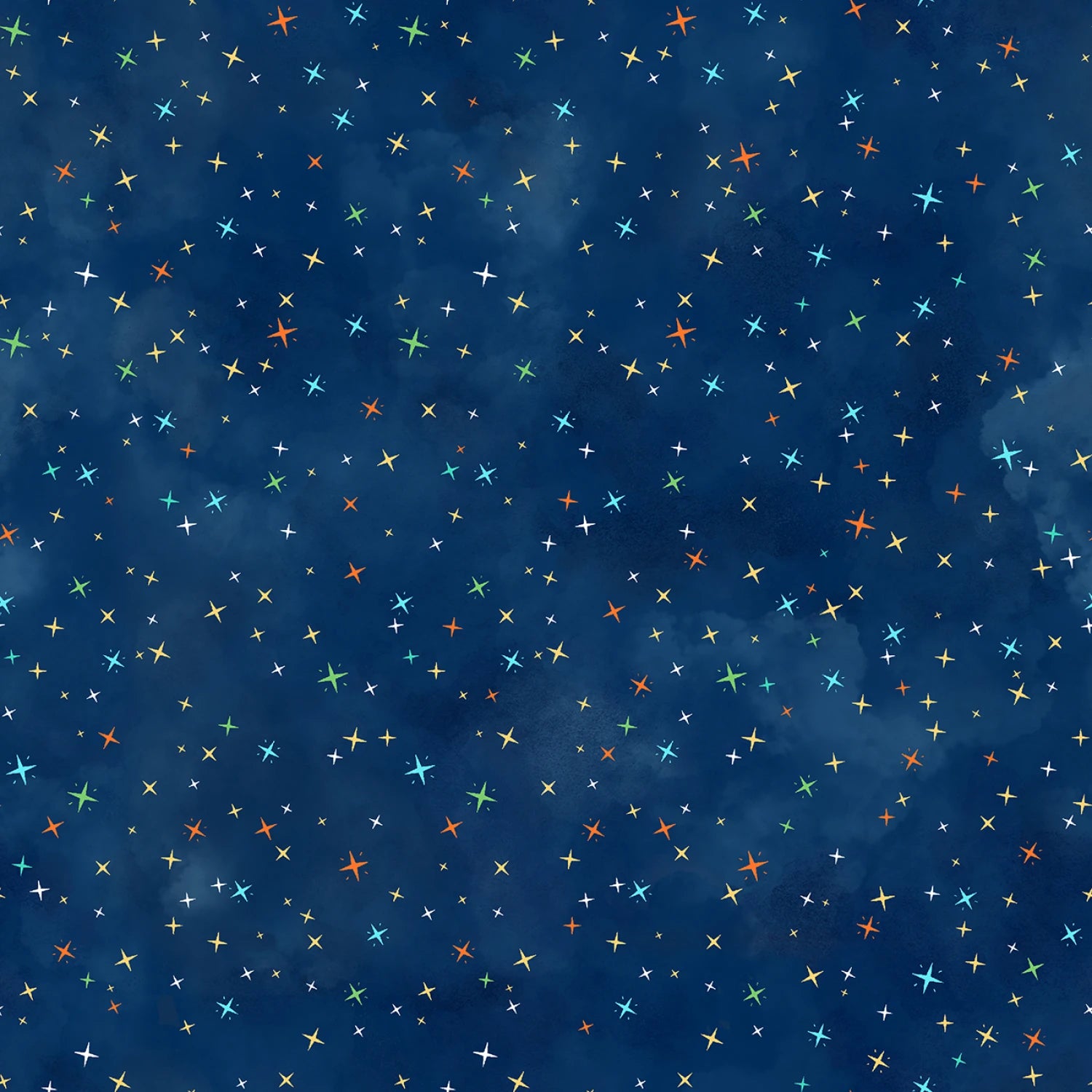 Space Monsters | Stars - Dark Navy/Multi by Maywood Studio | MAS10926-NZ