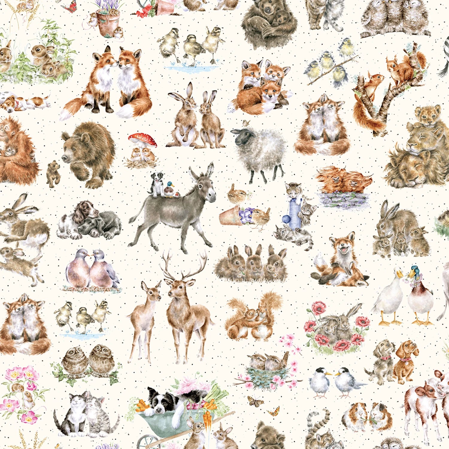 Together is Better | One-Way Packed Animals - Cream by Hannah Dale for Maywood Studio | MAS11120-E