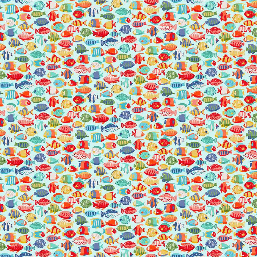 Deep Blue Sea - 10" Square Pack by Makower UK for Andover Fabrics | 42 pcs