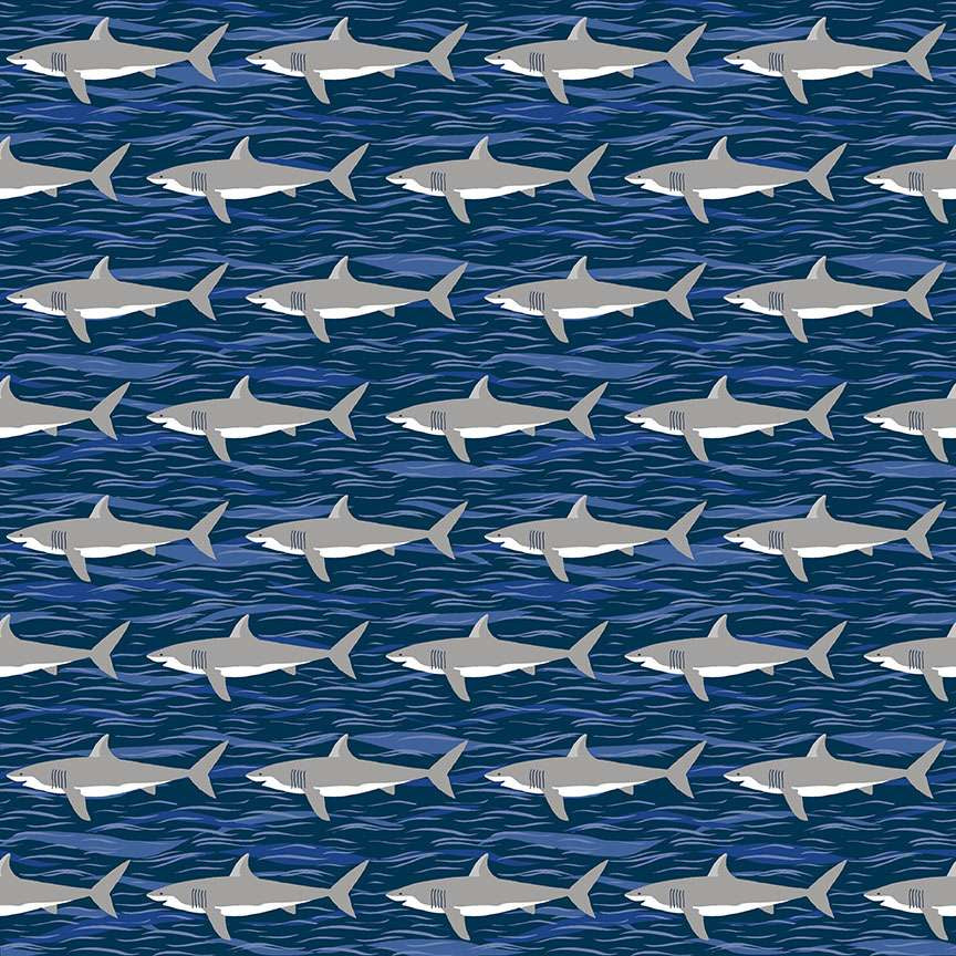 Deep Blue Sea - 10" Square Pack by Makower UK for Andover Fabrics | 42 pcs