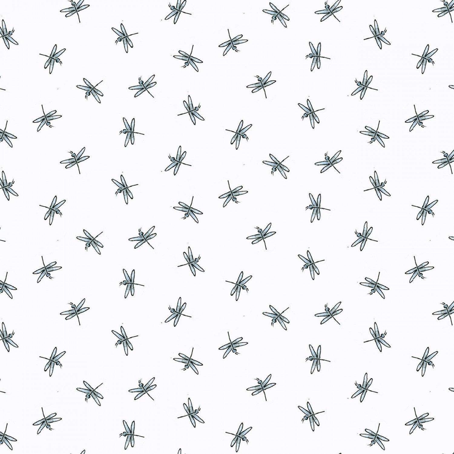 A Place to Call Home | Tossed Dragonflies by Grace Violet for Henry Glass | 1421-07 White-Blue