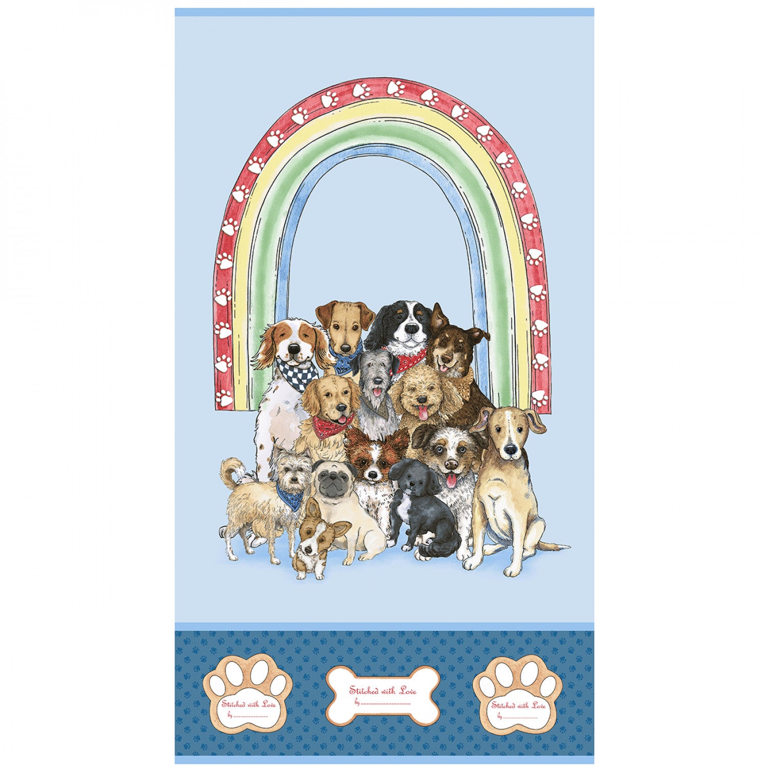 A Place to Call Home | 24" Panel by Grace Violet for Henry Glass | 1426P-73 Blue-Multi