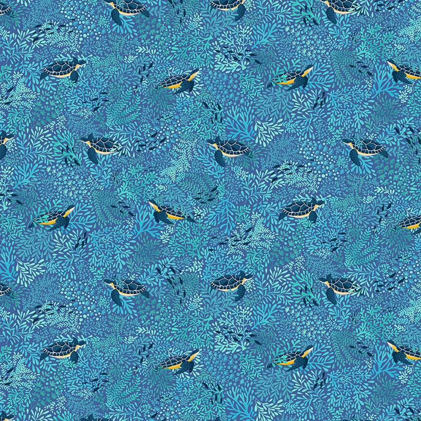 Deep Blue Sea - 10" Square Pack by Makower UK for Andover Fabrics | 42 pcs