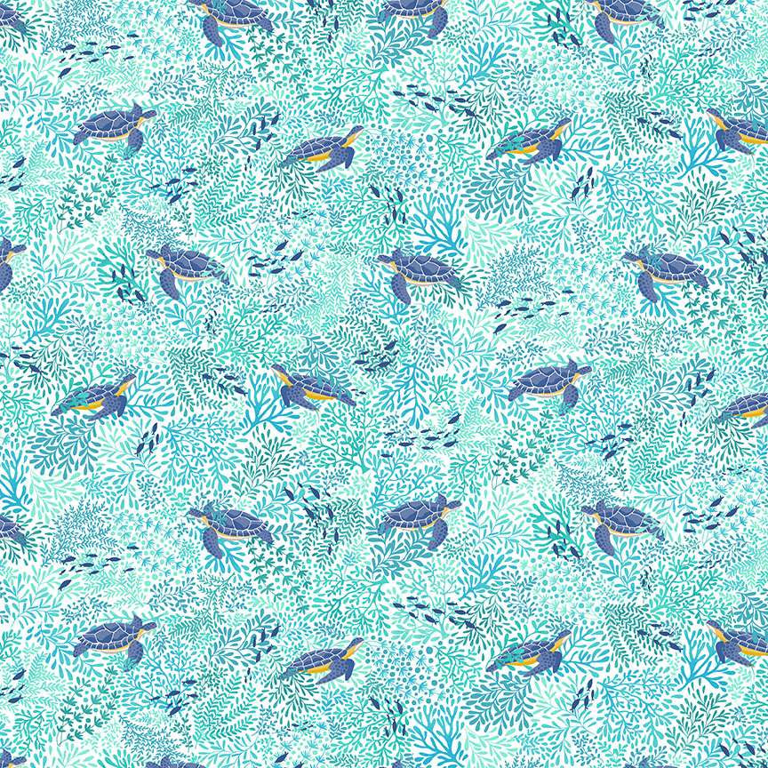 Deep Blue Sea - 10" Square Pack by Makower UK for Andover Fabrics | 42 pcs