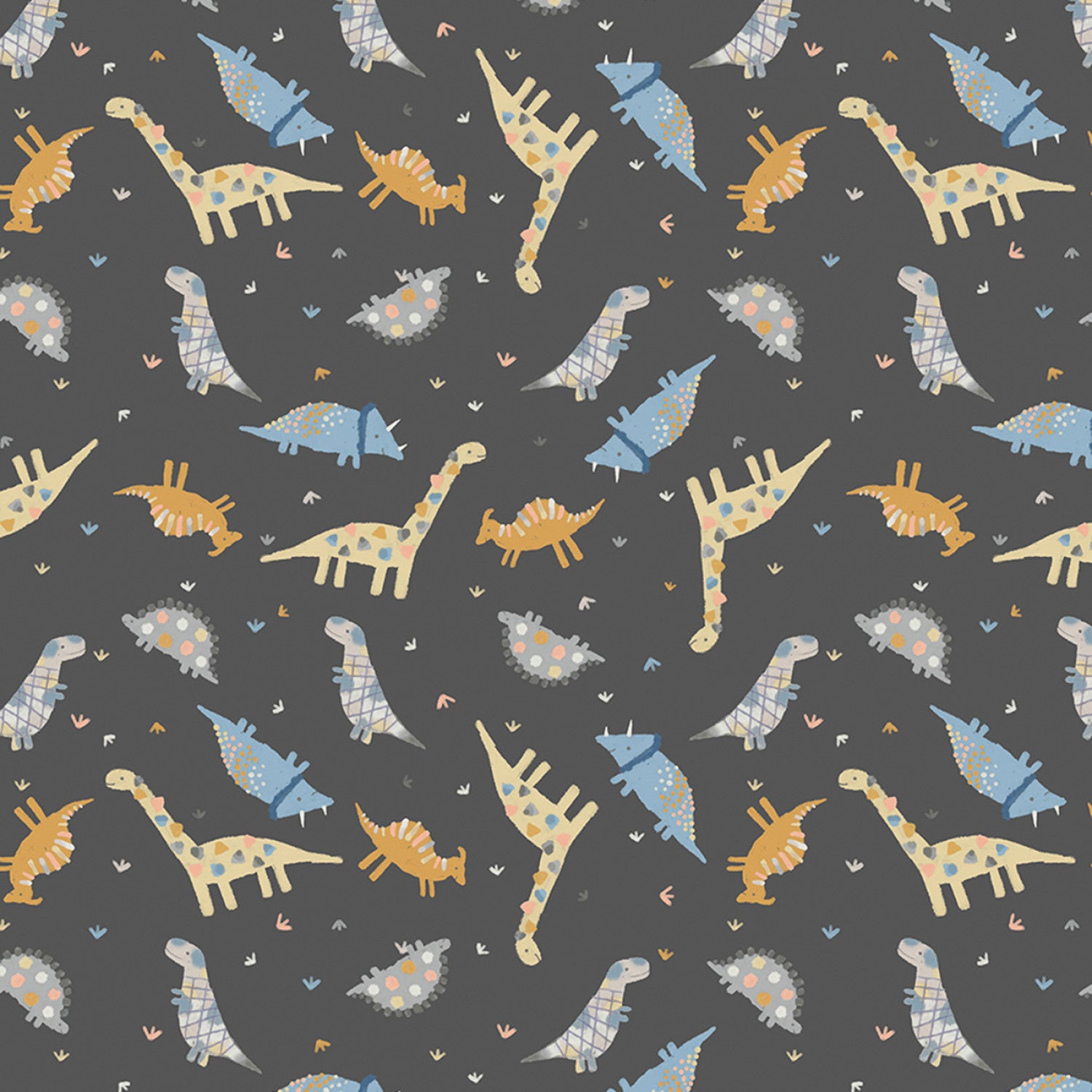 Baby Dino Comfort Flannel 10 inch Precut Squares (42pcs) from Benartex