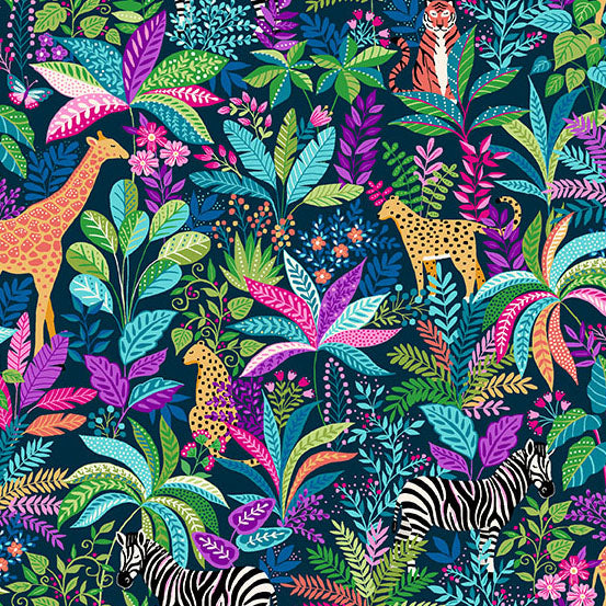 Tropica | 10" Square Pack by Makower UK for Andover Fabrics | 42 pcs