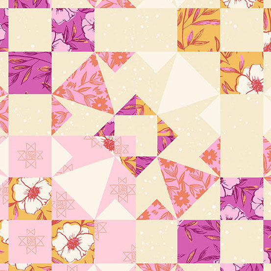 Petals and Stitches | Fandango Garden Blocks by Stephanie Organes for Andover Fabrics | A-1573-E