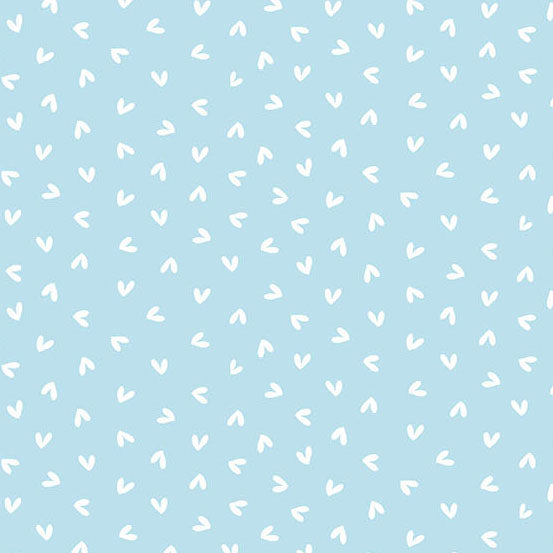 Sunny Honey | Blue Hearts Aflutter by Amy Latta Creations for Andover Fabrics | A-1578-B