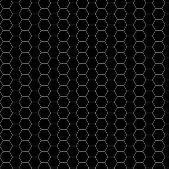Sunny Honey | Black Honeycomb by Amy Latta Creations for Andover Fabrics | A-1579-K