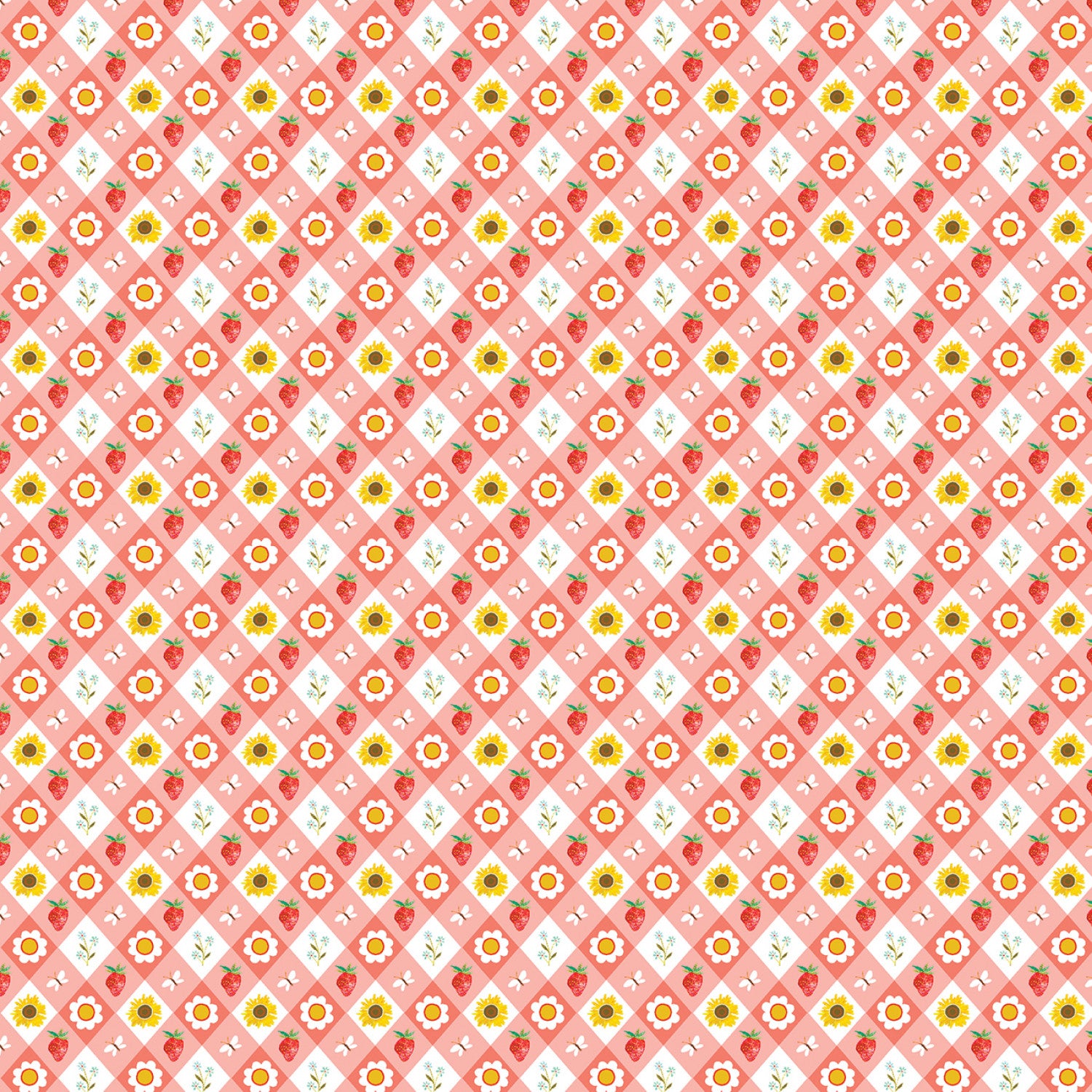 A Wildflower Heart | Cottage Picnic - Light Peach Jam by Katie Daisy for Benartex | 16515-26