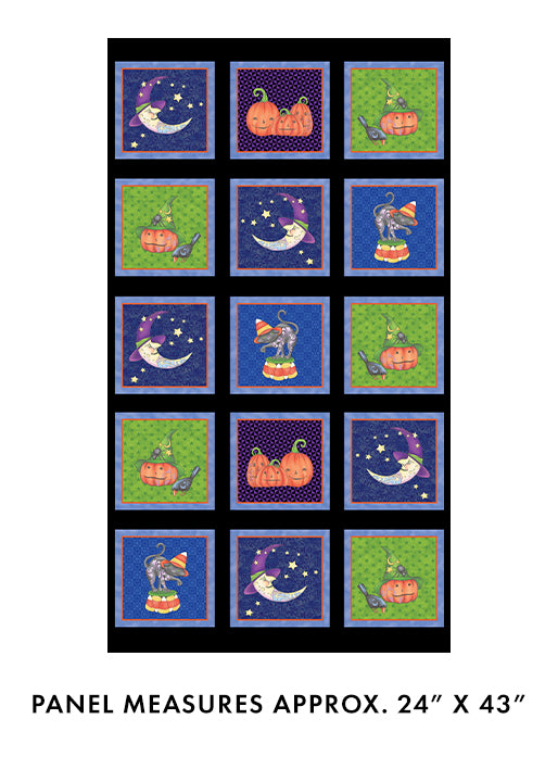 All Hallows' Eve | Blocks Panel Multi by Jim Shore for Benartex | 16522B-99