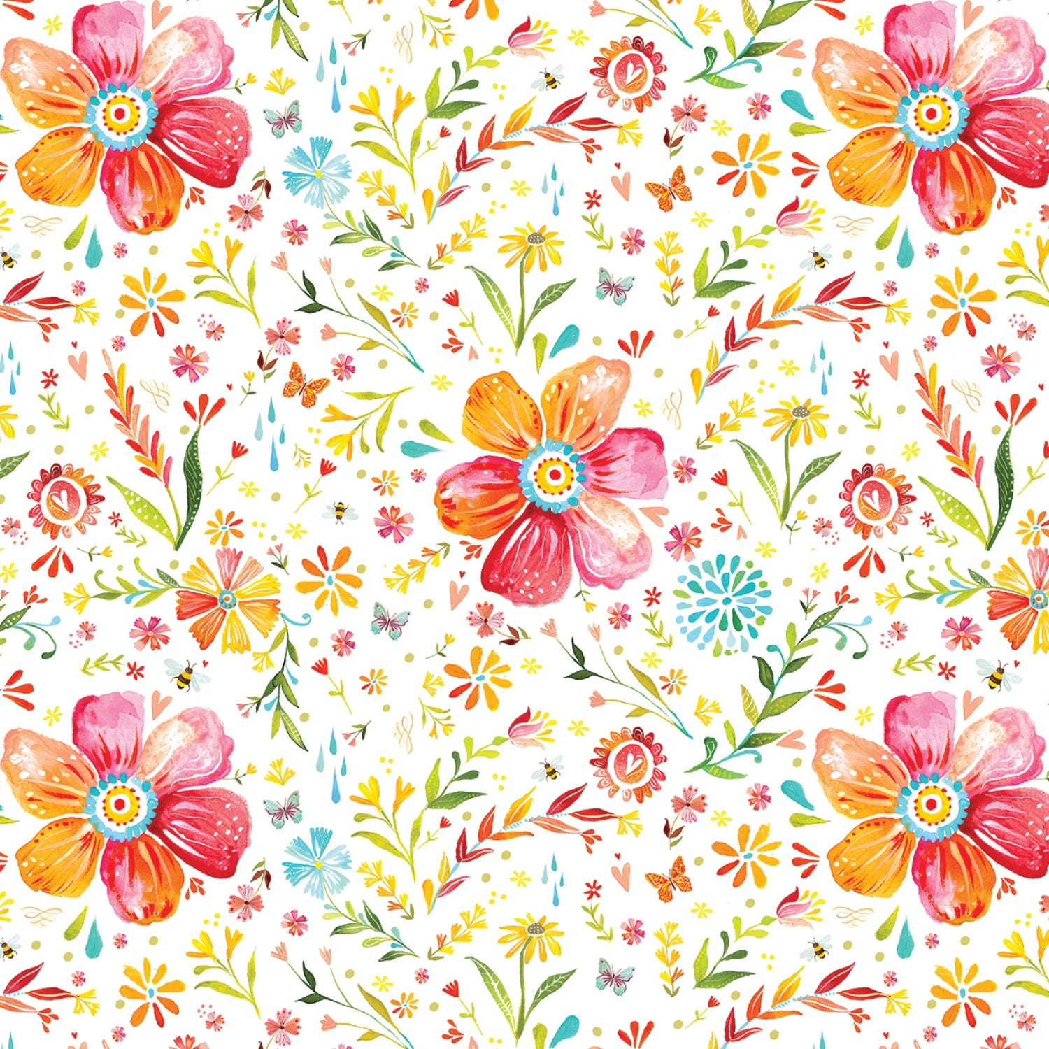 A Prairie Heart | 10" Square Pack by by Katie Daisy for Benartex | 42 pcs