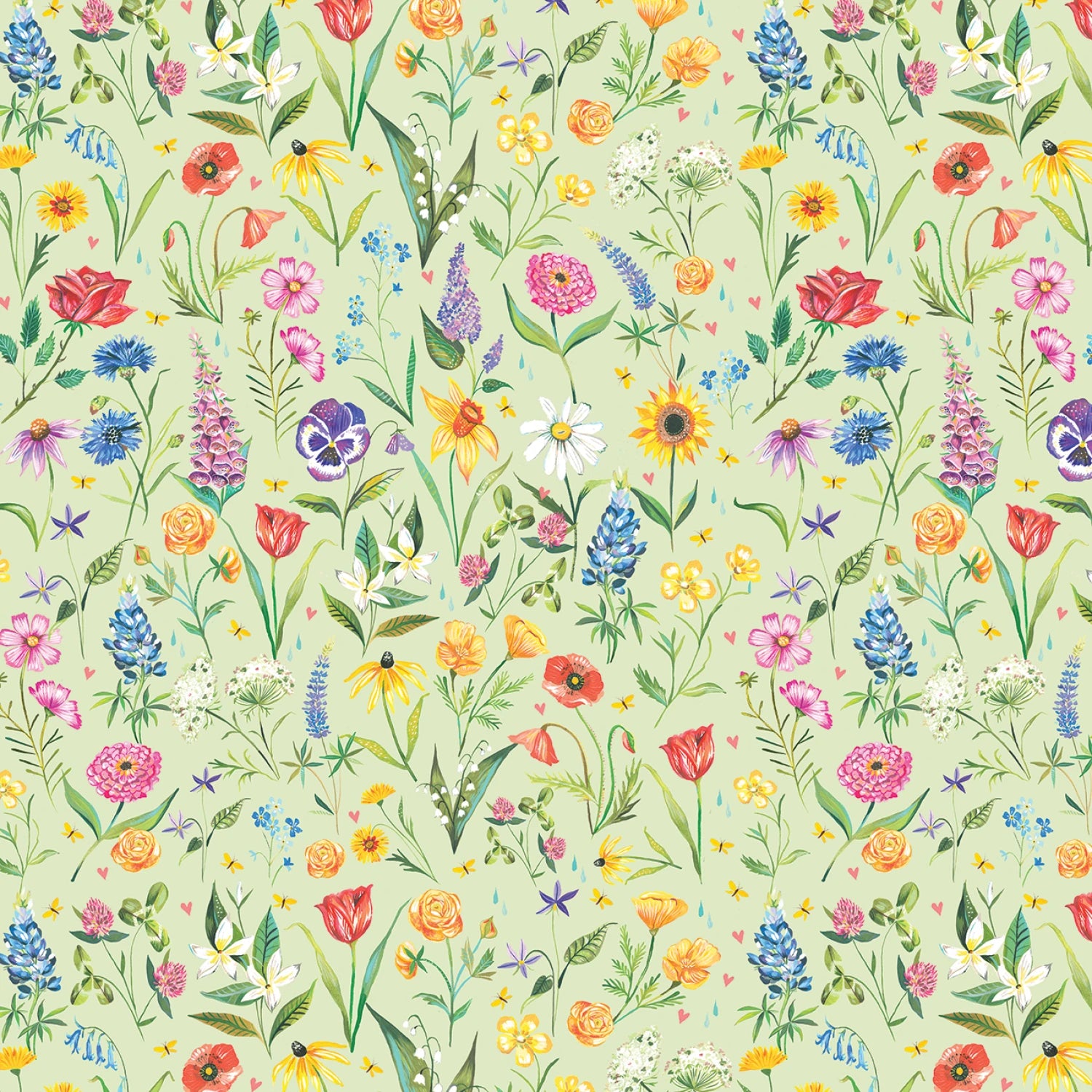 A Prairie Heart | 10" Square Pack by by Katie Daisy for Benartex | 42 pcs