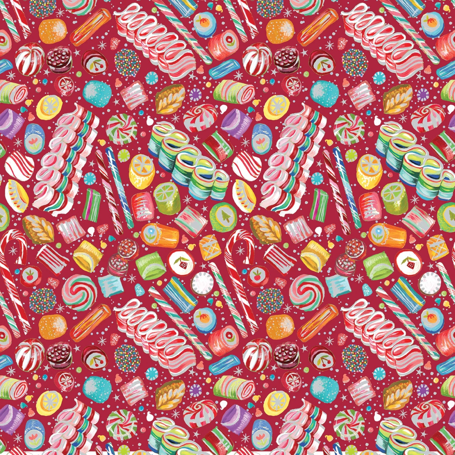 Magical Season | Magical Sweets Red/Multi by Katie Daisy for Benartex | 16726P-19