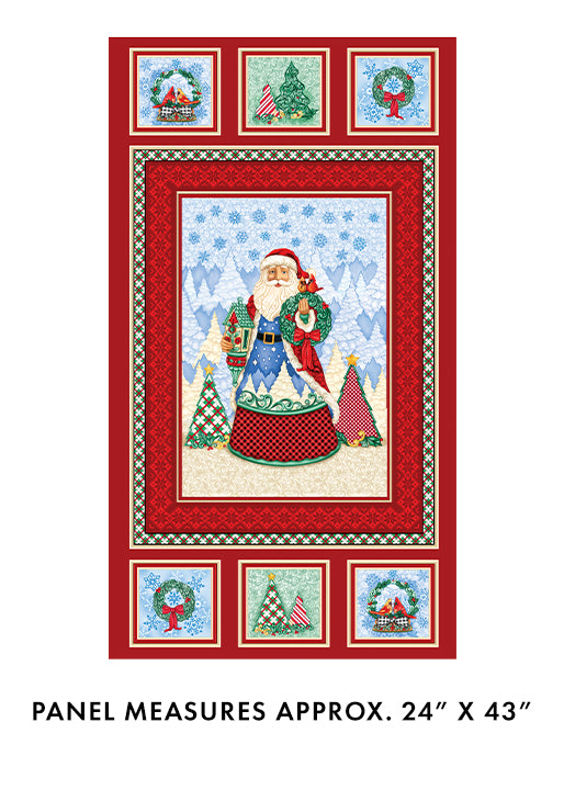 Highland Glen | 24" Panel Red/Multi by Jim Shore for Benartex | 16817-19