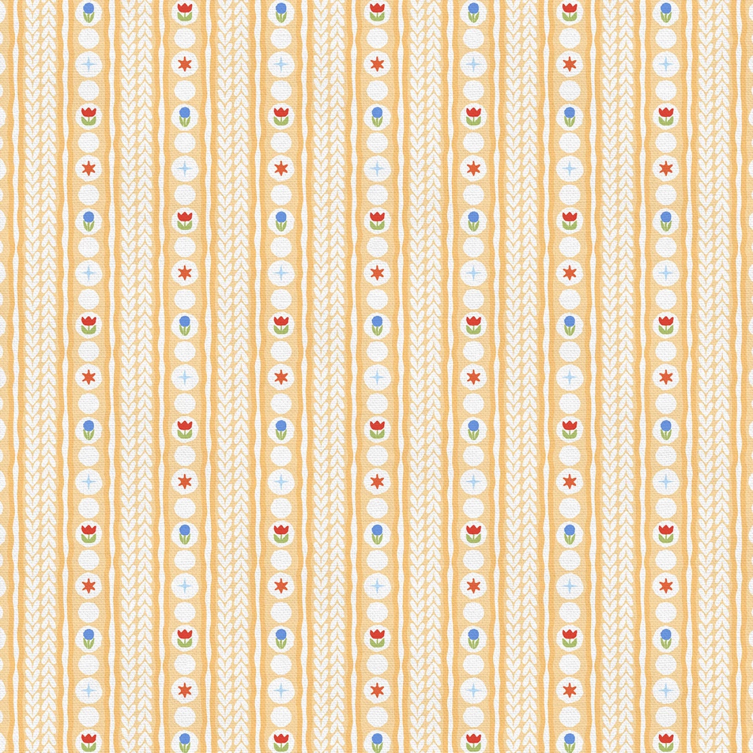 Cozy Cottage Blenders | 118" Wide Quilt Backing - Sweater Stripe Yellow by Rae Letenyei of Primary Witch