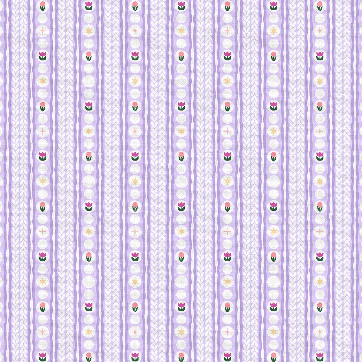 Cozy Cottage Blenders | 118" Wide Quilt Backing - Sweater Stripe Purple by Rae Letenyei of Primary Witch