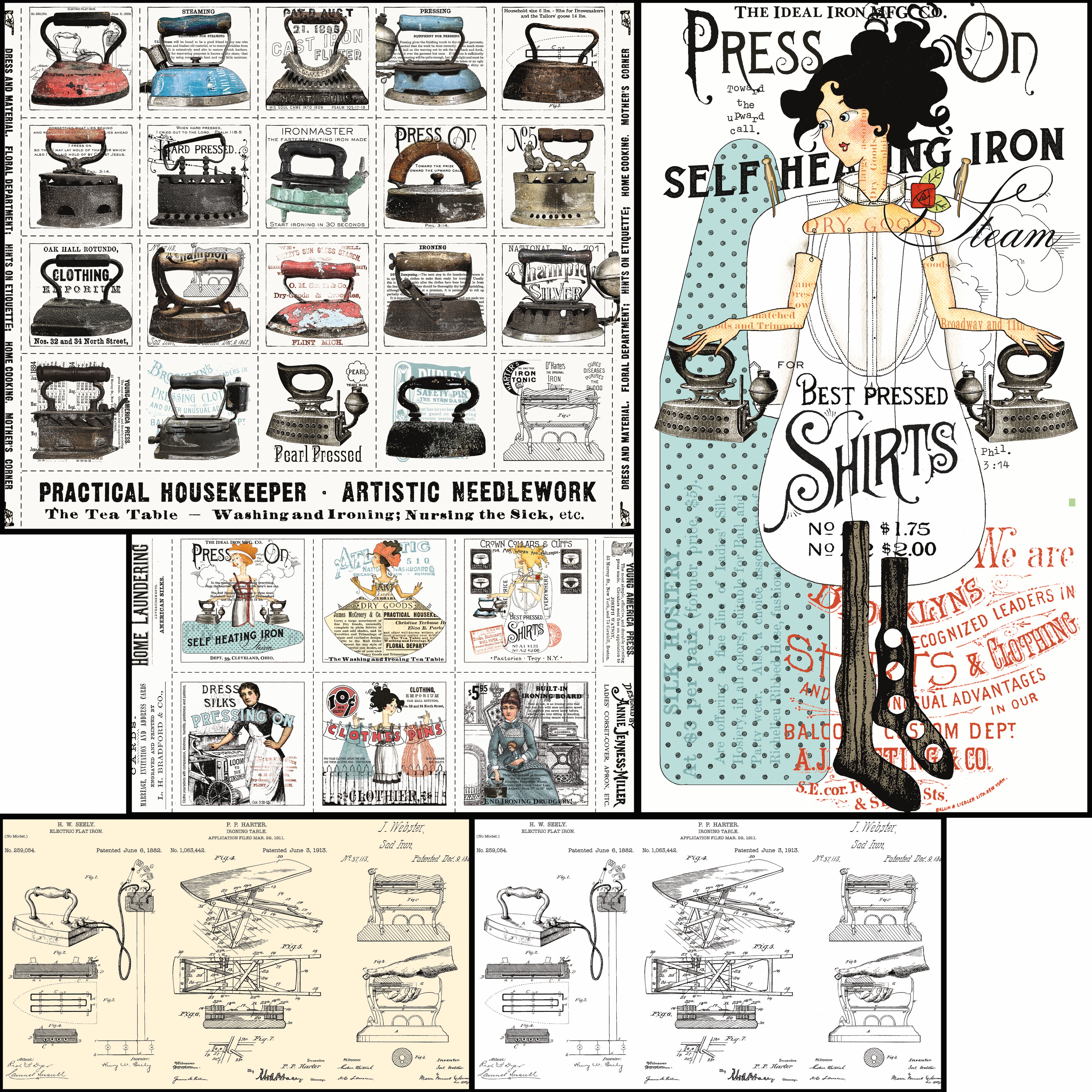 Press On | Panel Bundle by J. Wecker Frisch for Riley Blake | 5 pcs