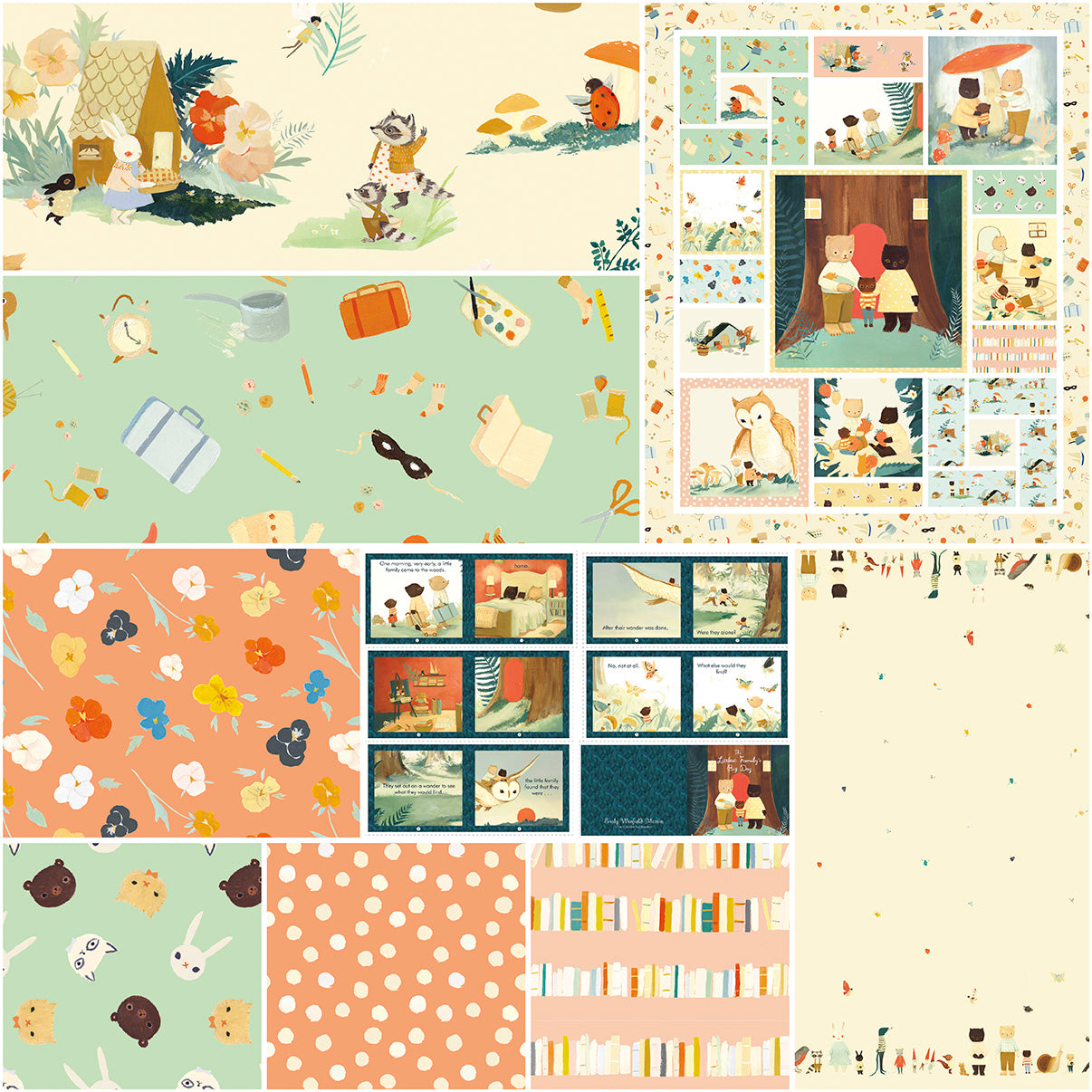 Littlest Family's Big Day | 1-Yard Bundle Cream by Emily Winfield Martin for Riley Blake | 9 pcs