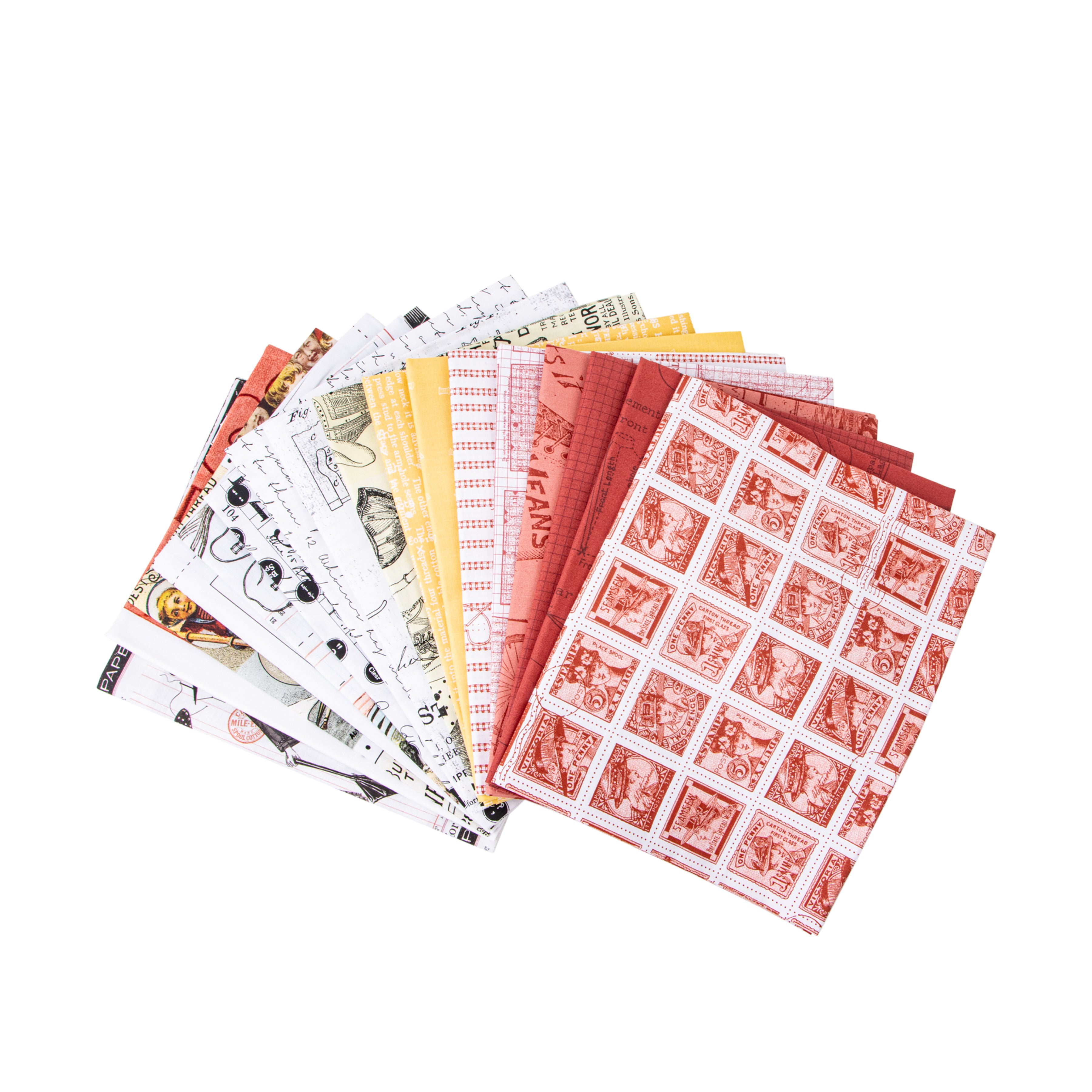 Sew Journal | 1-Yard Bundle Red by J. Wecker Frisch for Riley Blake | 17 pcs