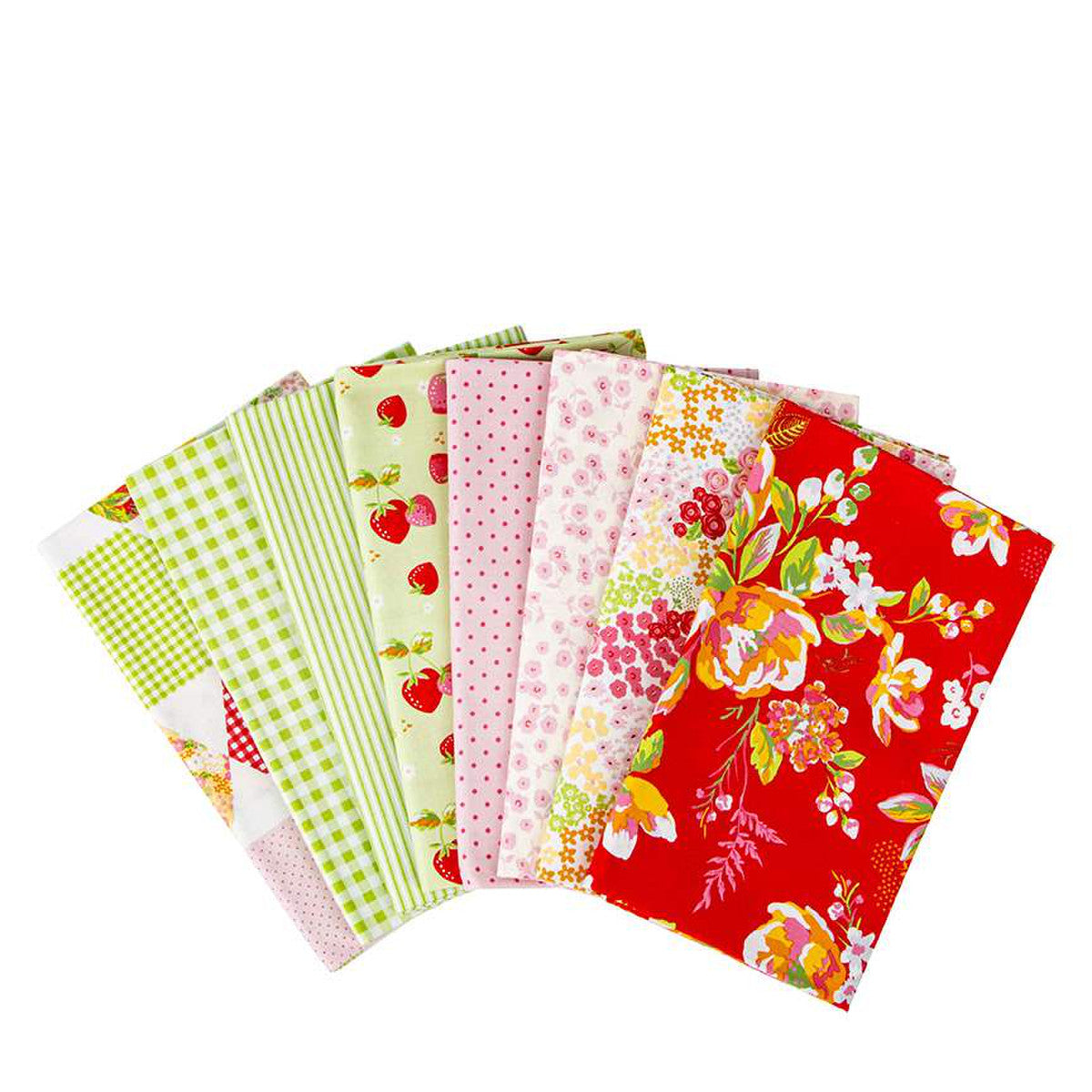 Picnic Florals 1-Yard Bundle Red by My Mind's Eye for Riley Blake (8pcs)