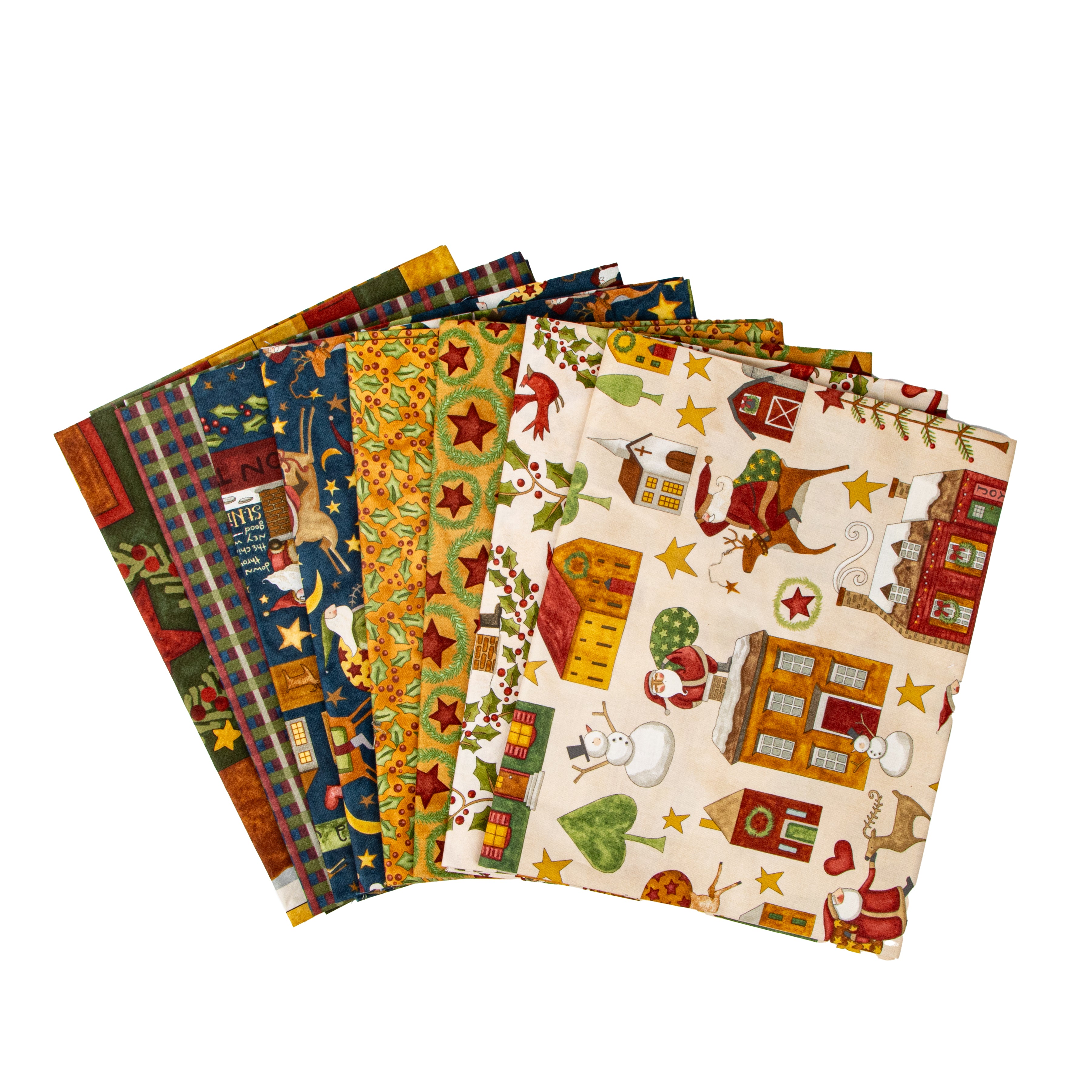 Up on the Housetop | One Yard Bundle Snowflake by Teresa Kogut for Riley Blake | 8pcs