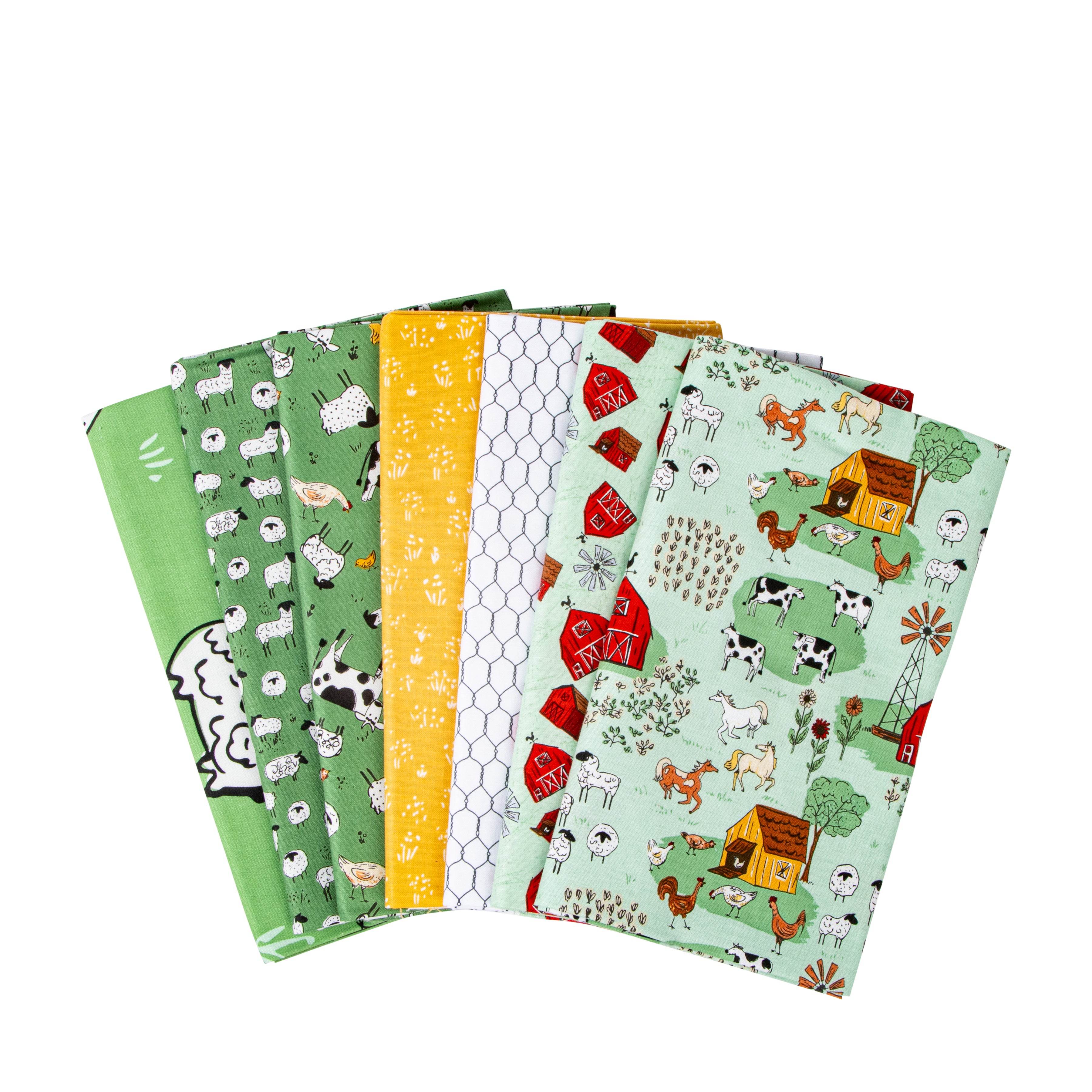 Farm Livin' | 1-Yard Bundle Mint by Diane Labombarbe for Riley Blake | 7 pcs