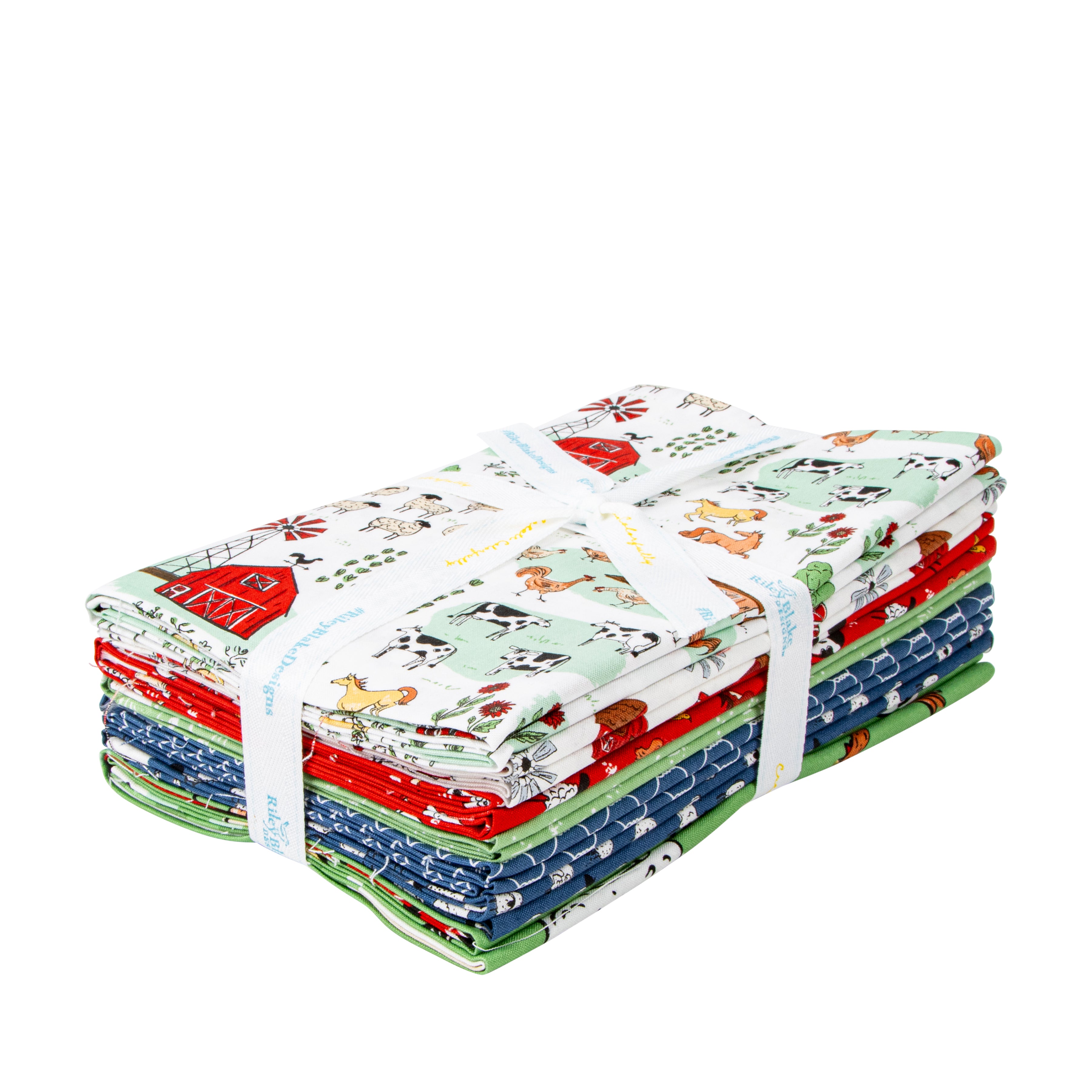 Farm Livin' | 1-Yard Bundle White by Diane Labombarbe for Riley Blake | 7 pcs