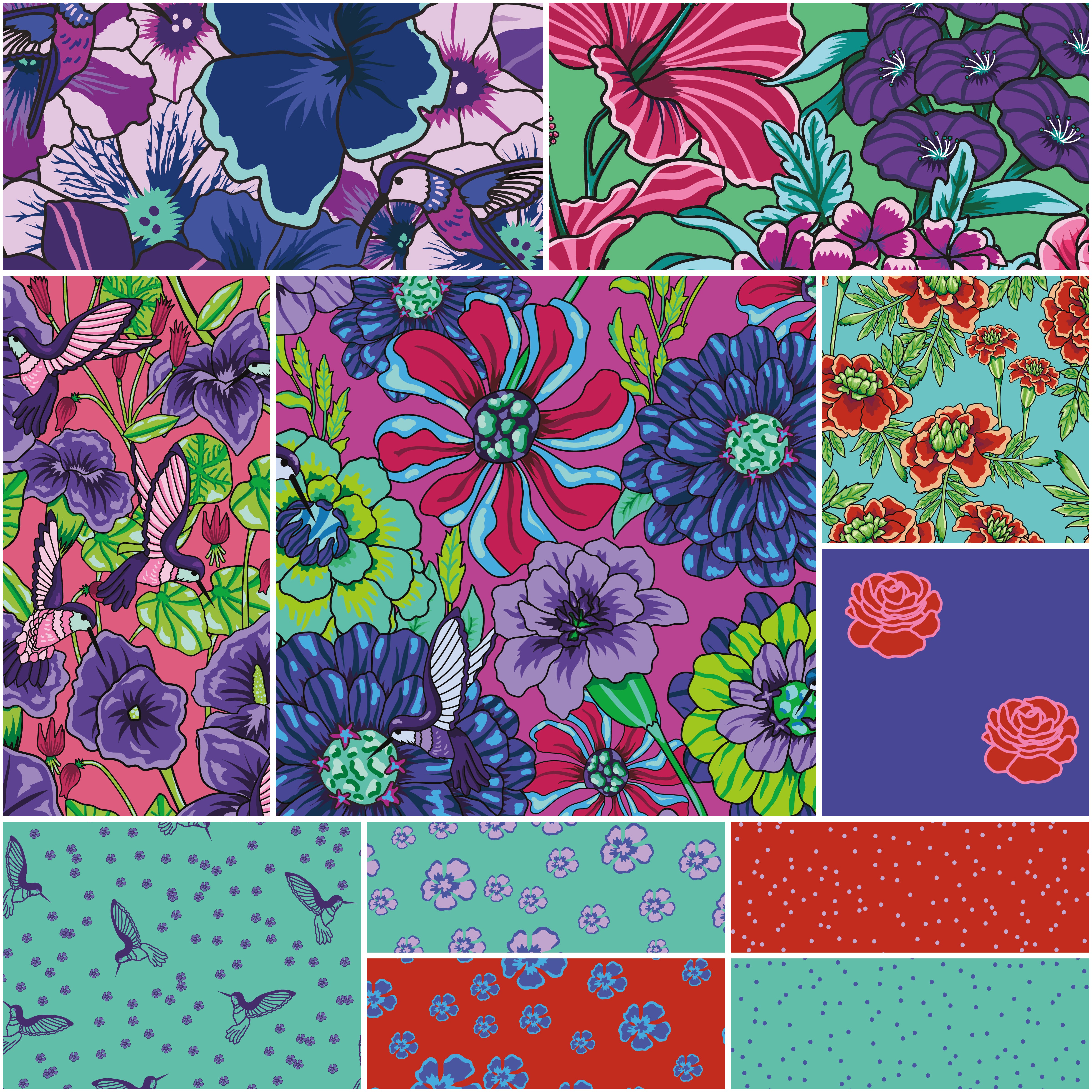 Botanic Blast | 5" Charm Pack by Sew Yeah Quilting for Riley Blake | 42 pcs