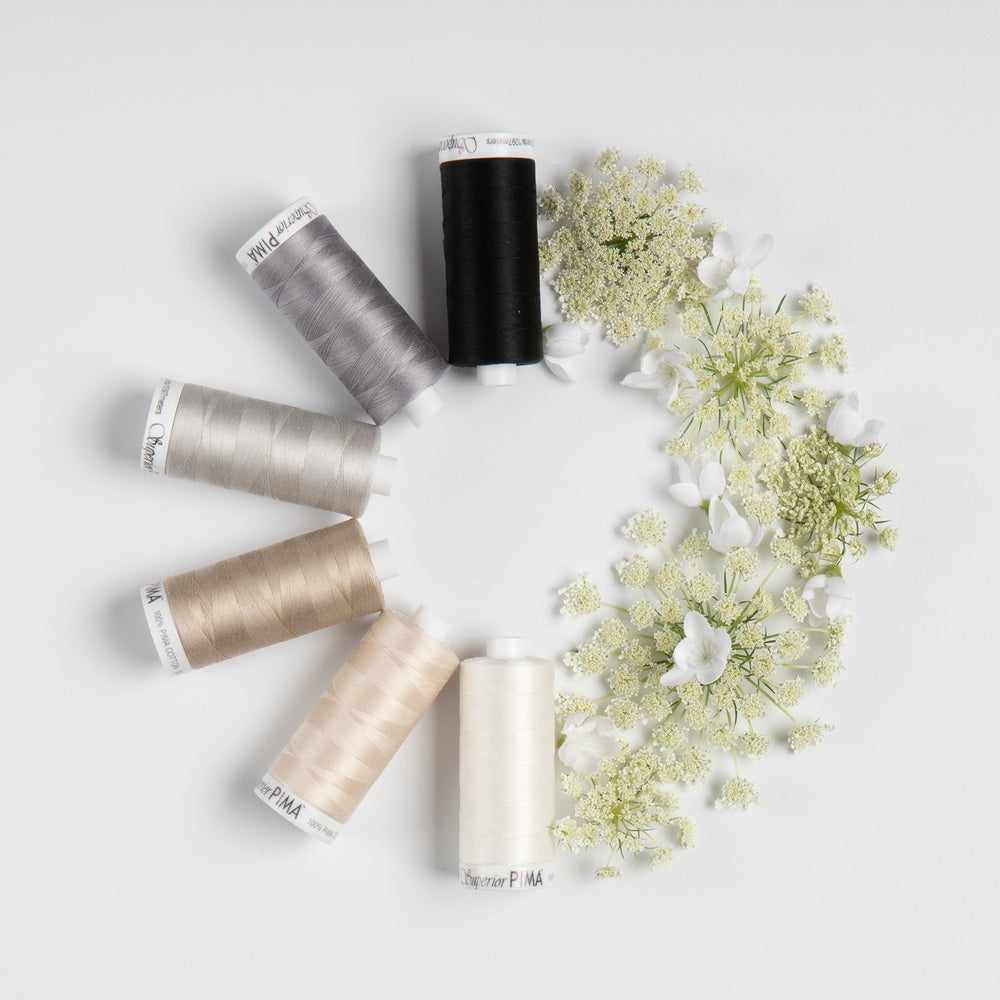 Superior Threads 50wt Pima Cotton 6-spool collection: NEUTRALS